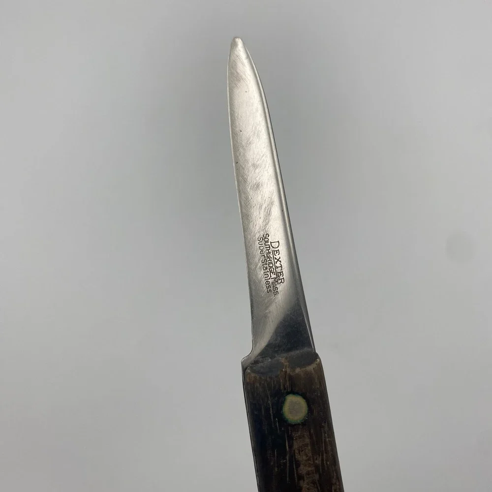 Vintage Dexter Southbridge Mass Super Stainless Paring Knife Wood Handle 6.75